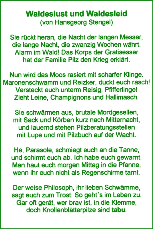 Mal Etwas Poesie Zwischendurch Pilze Und Kunst Pilzforum Eu